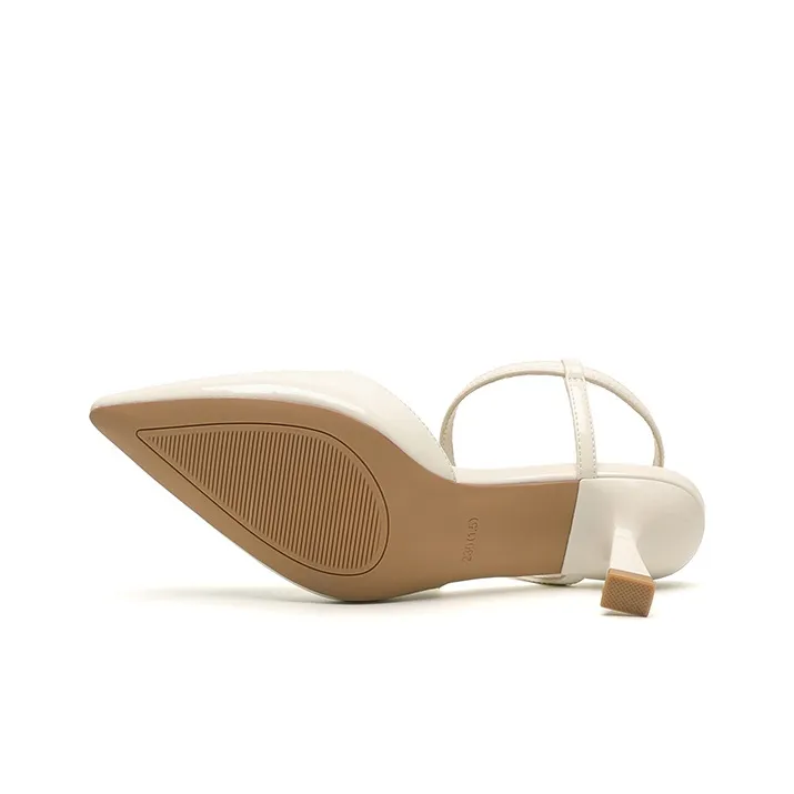 JOSINY Slim Heel High Heels 6cm Women's Ecru-1