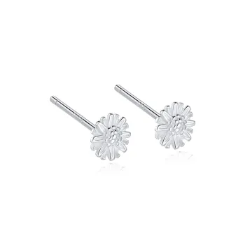 999 Fine Silver Material Fashion Stud Earrings Unisex