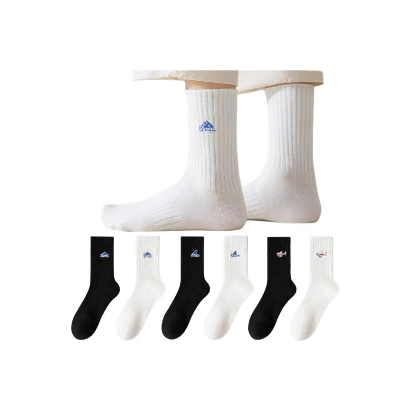 Temooues Mid Calf Socks Unisex 5 Pack-9