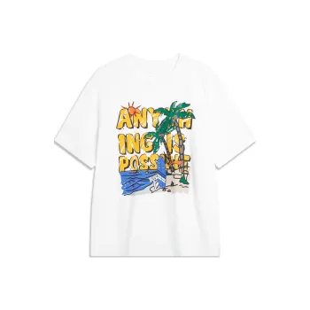 LiNing Sports Fashion Collection T Shirt Men's Standard White