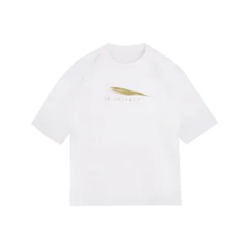 Cheng Jin Yi Bureau Drop Shoulder Sleeve T-Shirt Unisex White