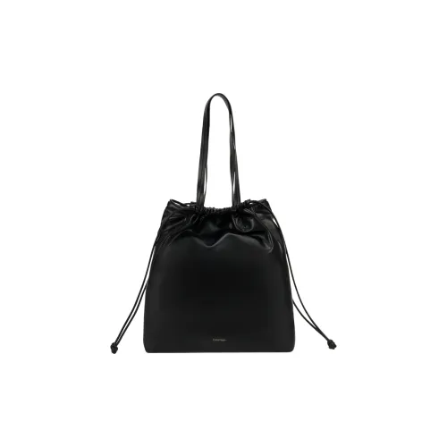 CALVIN KLEIN Synthetic Material Hobo Bag Handbag Medium Size Women's Space Black