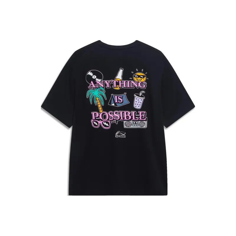 LiNing Sports Lifestyle Collection Sports Trendy Collection T Shirt Men's Black-0