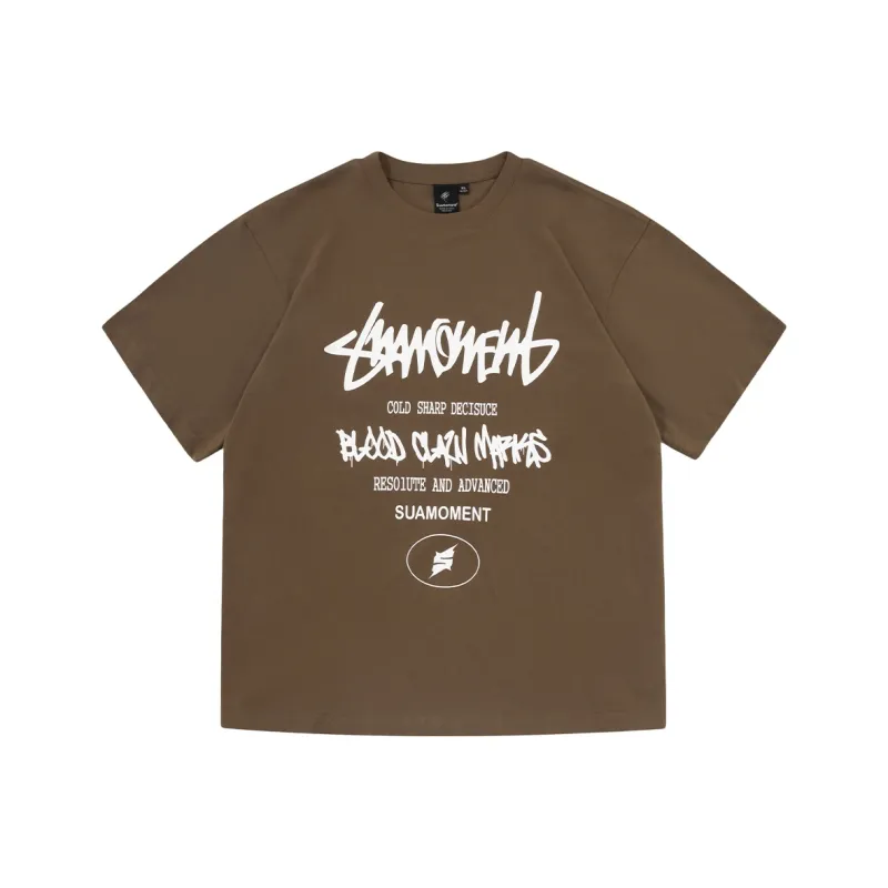 Suamoment Sports Casual Heavyweight Short Sleeved T Shirts Unisex-24