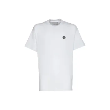 PHILIPP PLEIN Logo patch Zipped T shirt