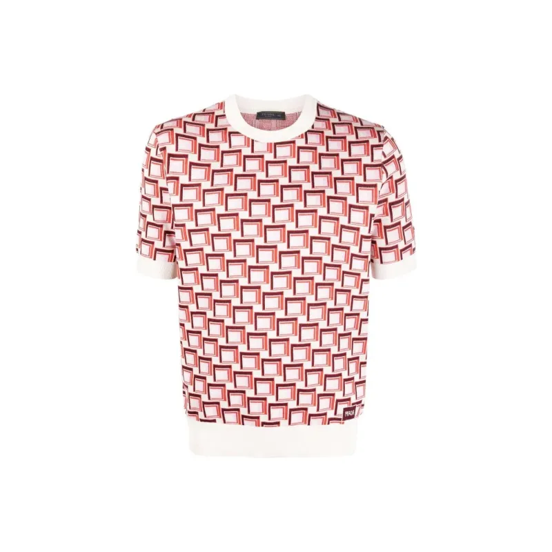 PRADA T-Shirts Men Pink-0