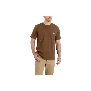 Carhartt 103296 HEAVYWEIGHT SHORT SLEEVE POCKET T SHIRT T Shirt RELAXED FIT Men's