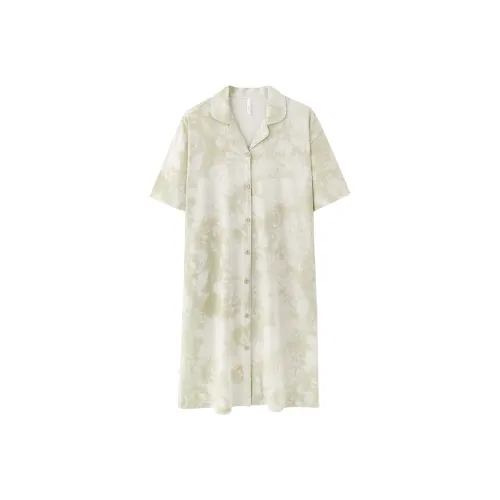 XIAFENYAN Nightgown Women's Light Green