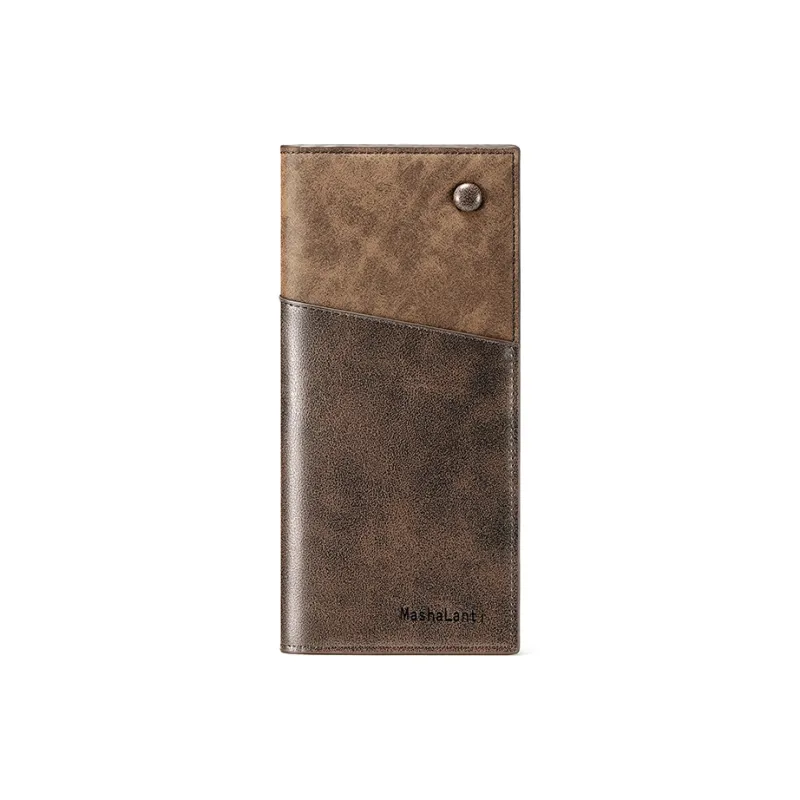 MashaLanti Microfiber Practical Card Holder Wallet Regular Men's Coffee & Tea Brown-1