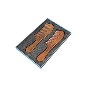 XIBI Comb Rhythm Double Beauty Wooden Comb Massage To Unblock Meridians 2 Pcs