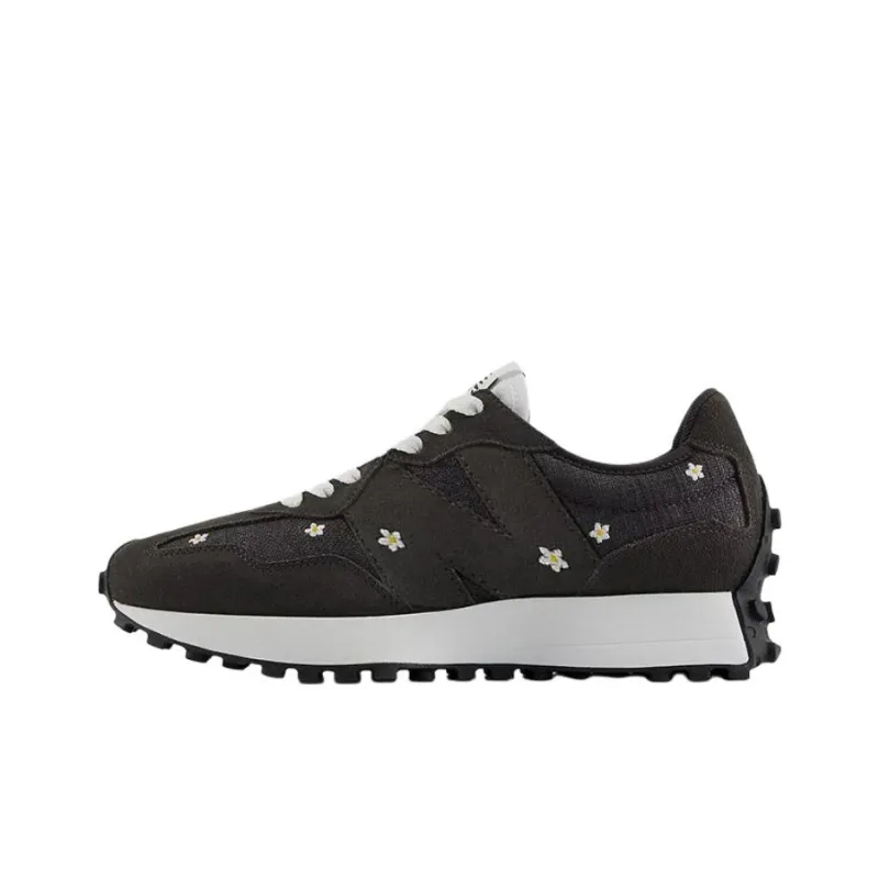 New Balance 327 Black Cement Floral Embroidery Women's-0