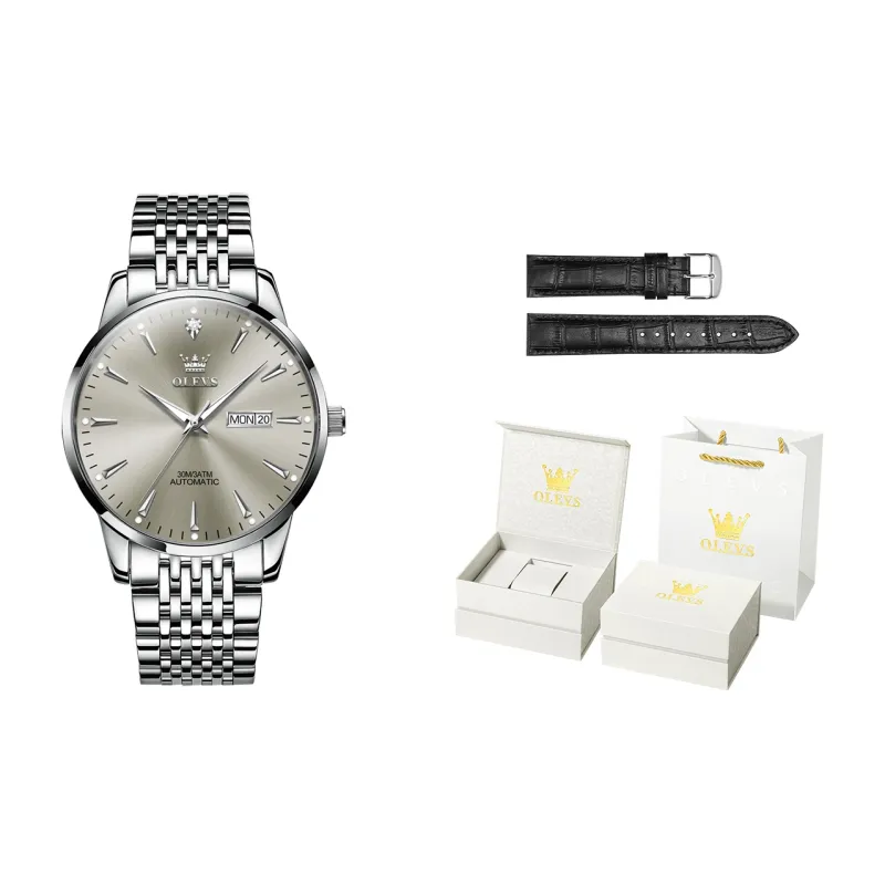 OLEVS Wisdom Series Mechanical Movement Watch Men's Watches Silver Dial-20