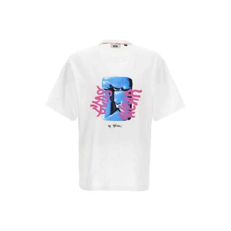 GCDS Graphic Printed Crewneck T Shirt-0