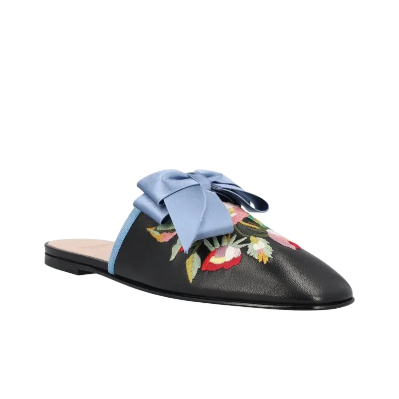 Valentino Closed Toe Slippers Women's Black-2