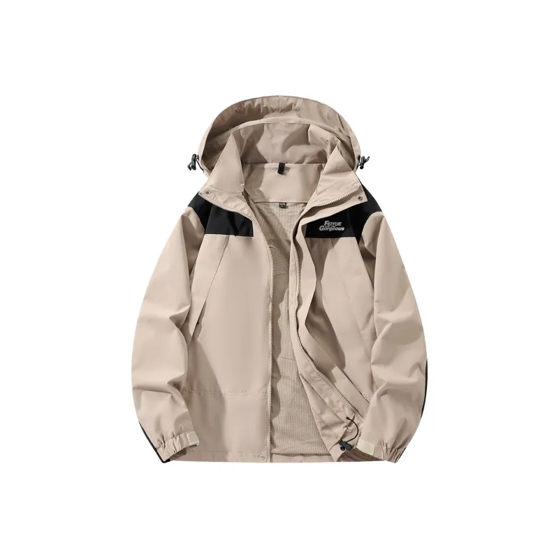 Feiyue Warm Water Repellent Rainproof Windbreaker Jacket Unisex Matcha Green-7