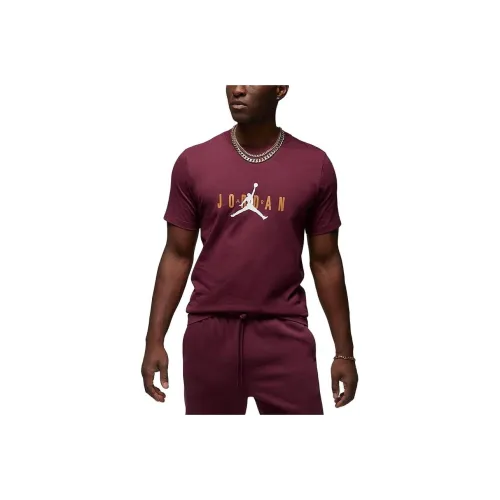 JORDAN T Shirts Men Burgundy