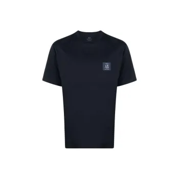 ARMANI EXCHANGE Logo patch Short sleeve Cotton T shirt