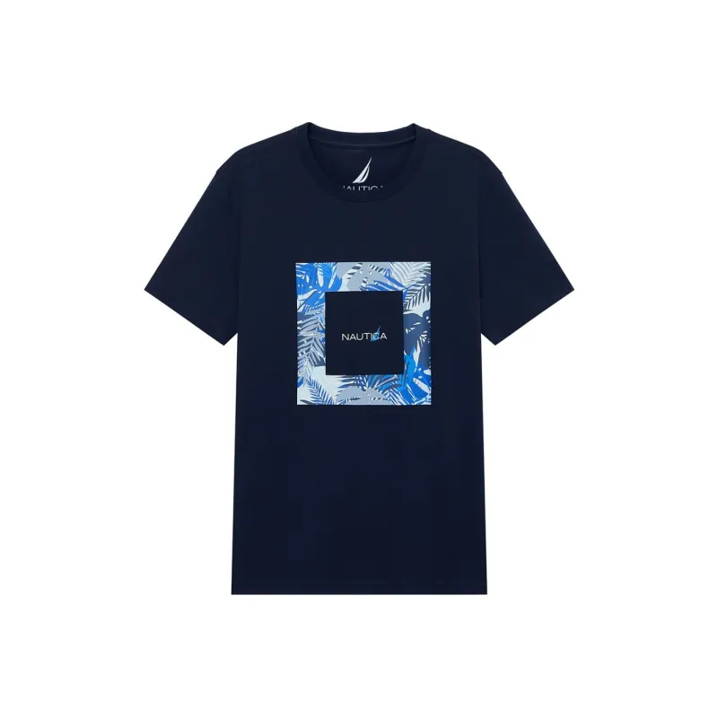 Nautica White Sail T-Shirts Men Navy Blue-0