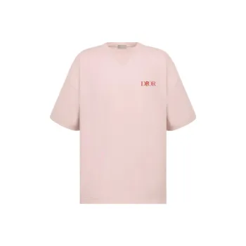 DIOR DIOR New Season Collection DIOR FW22 Qixi Festival Collection T Shirt Men's Pink