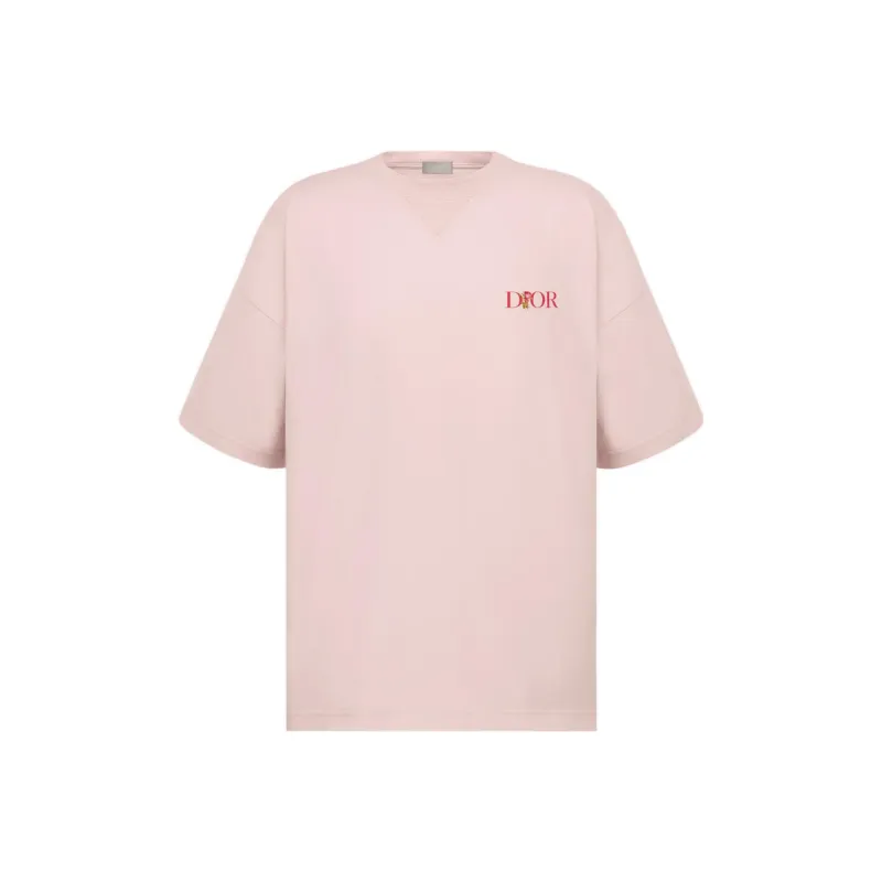 DIOR DIOR New Season Collection DIOR FW22 Qixi Festival Collection T Shirt Men's Pink-0