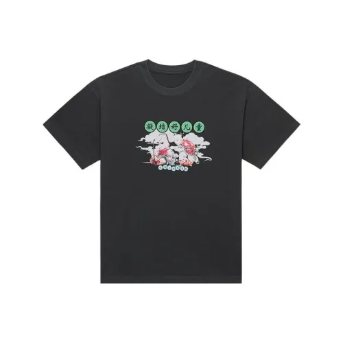 CLOTTEE X AFGK 협업 시리즈 SS23 다크그레이 남녀공용 티셔츠