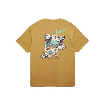 New Era Drop Shoulder Sleeve T Shirt Unisex Yellow