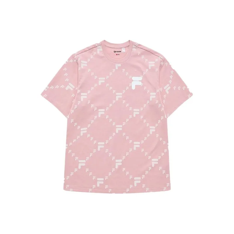 FILA FUSION T Shirt Unisex Youth Pink-0
