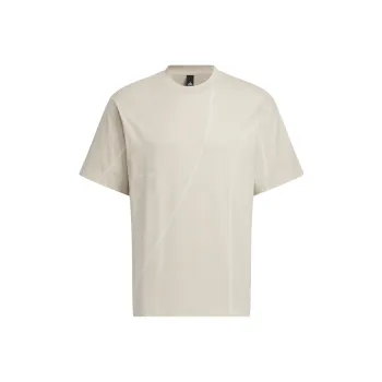 Adidas Drop Shoulder Sleeve T Shirt Unisex Beige