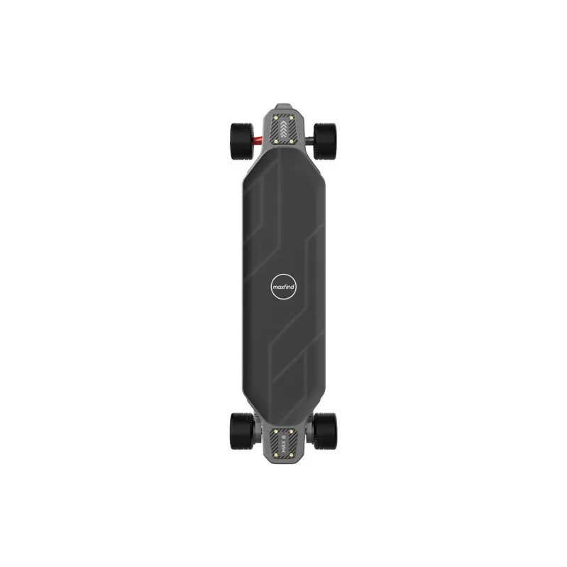 MAXFIND Double Kick Skateboard Fish Skateboard Land Surfboard Longboard Skateboard Sandpaper PVC-18
