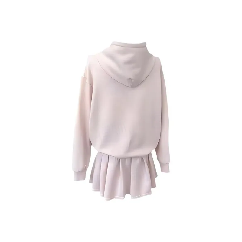 AFGGD Long Sleeved Dresses Women's Pink-1