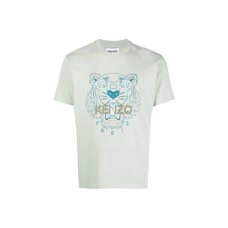 KENZO Classic Tiger Head T Shirt Men's Green-0