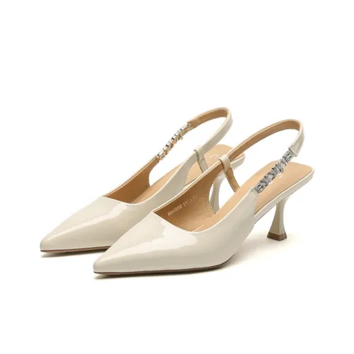 JOSINY Slim Heel High Heels Women's Ecru