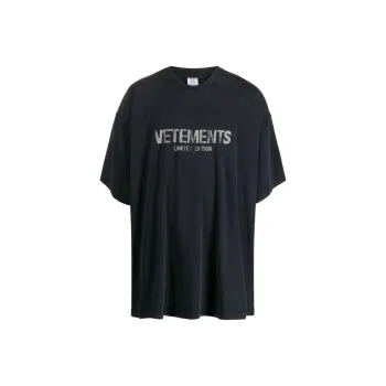 Vetements Limited Edition Crystal Logo T Shirt