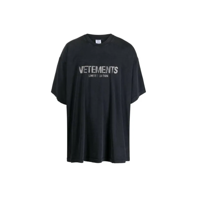Vetements Limited Edition Crystal Logo T Shirt-0