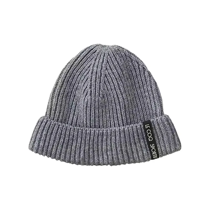 Le Coq Sportif Wool Propylene Rayon Polyester Nylon Wool Blend Beanies Unisex Gray-0