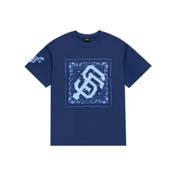 MLB Set in Sleeve T Shirt Unisex Navy Blue