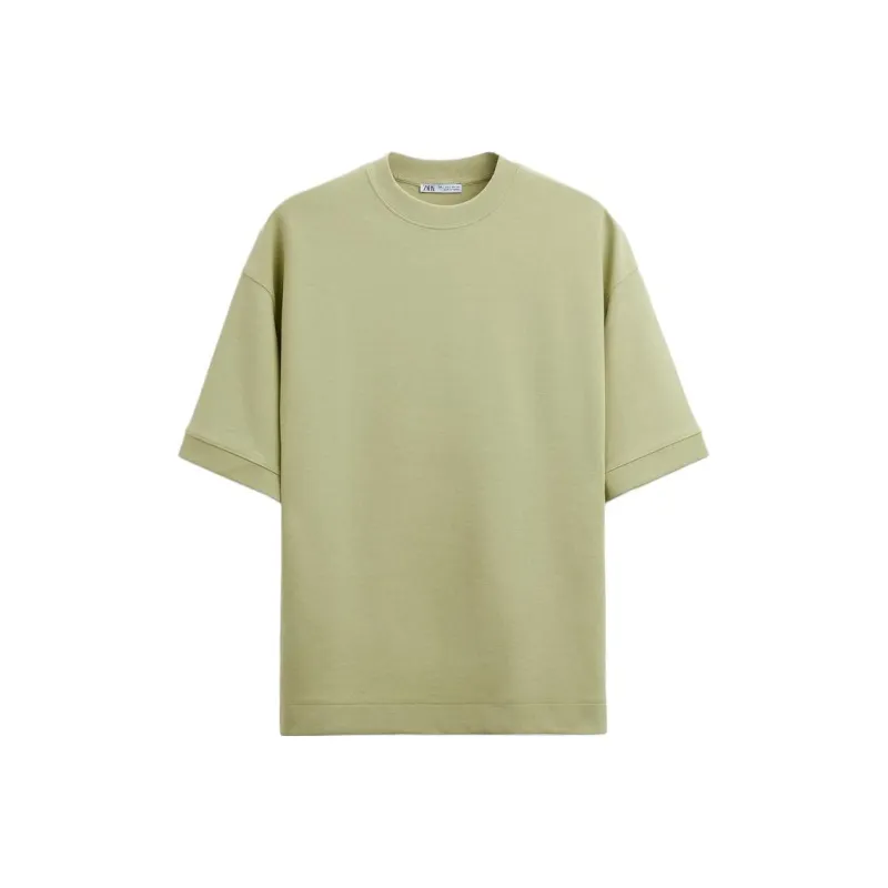 ZARA T-Shirts Men Light Green-0