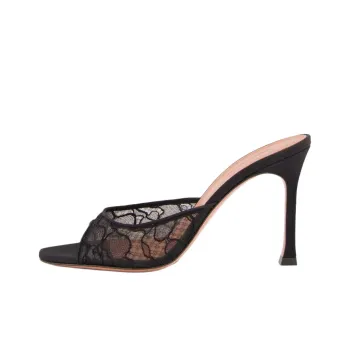 AMINA MUADDI Slide Slippers 9.5cm Women's Black
