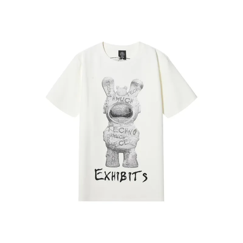 TCH T Shirts Unisex White With Silver Logo-0