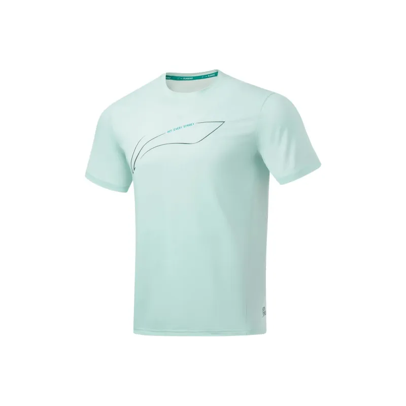 LINING Running Collection T Shirts Men Light Bowl Blue-0