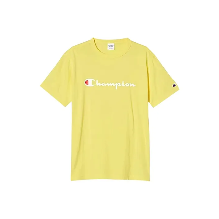 Champion T Shirt Japan Version Unisex Orange Yellow-0
