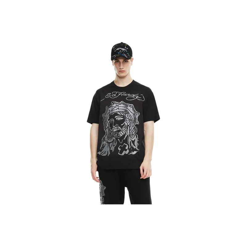Ed Hardy T Shirts Unisex Black-0