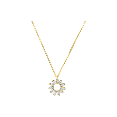 Heart Grass S925 Silver Necklaces Women's