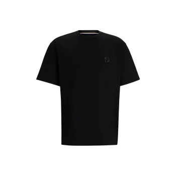 HUGO BOSS Oversized Fit Mercerised Cotton T Shirt T Shirt Men's Black