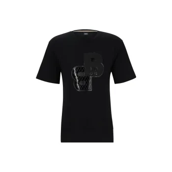 HUGO BOSS Crew Neck Short-Sleeved T-Shirts Men's Black