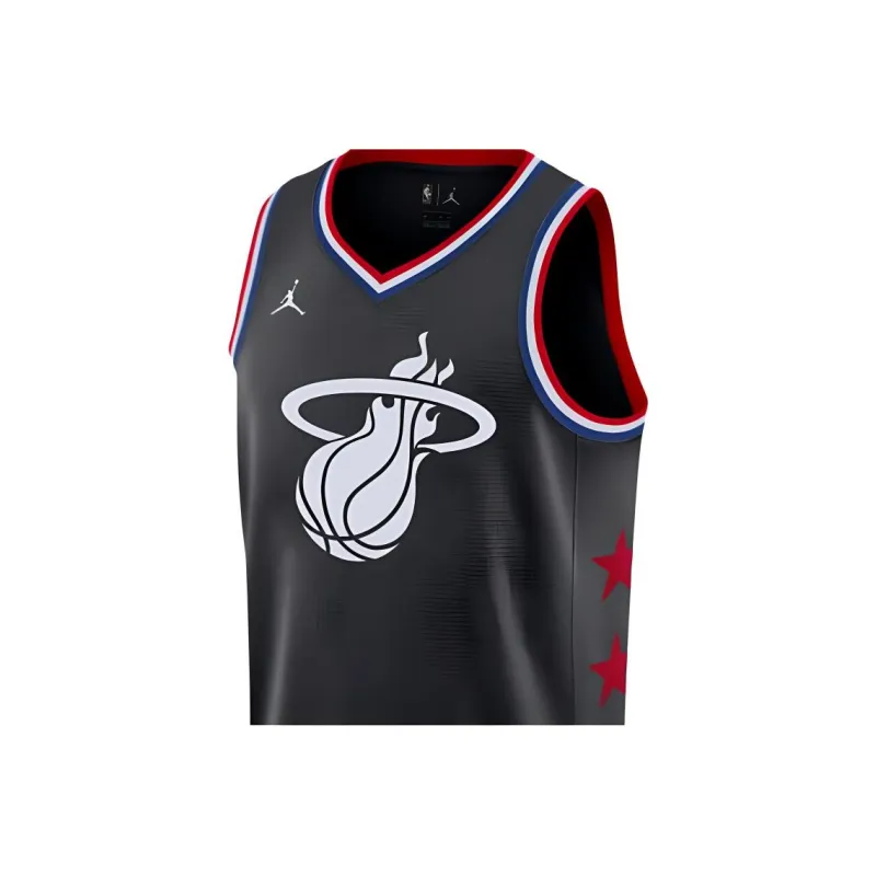 Jordan x NBA Heat Team Basketball Jerseys Unisex Black-3
