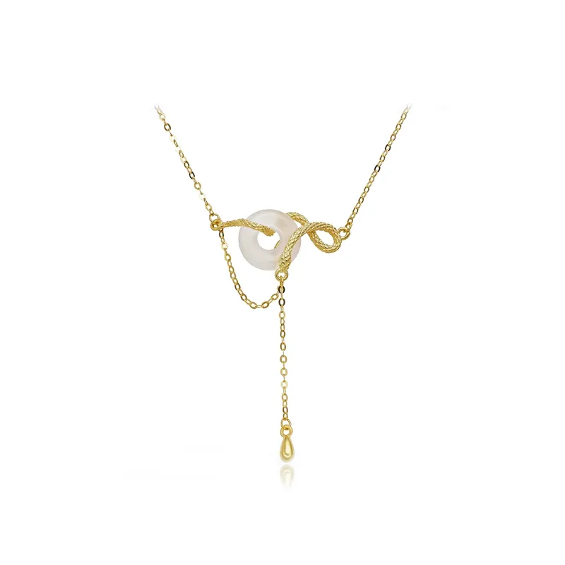 RIXIANGWAN Chalcedony Necklaces Unisex-0