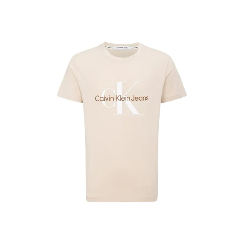 CALVIN KLEIN T Shirt Unisex Light Khaki-0
