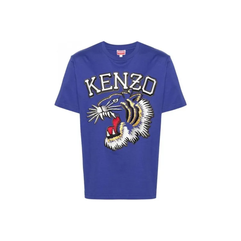 KENZO Tiger Embroidered Crewneck T Shirt-0