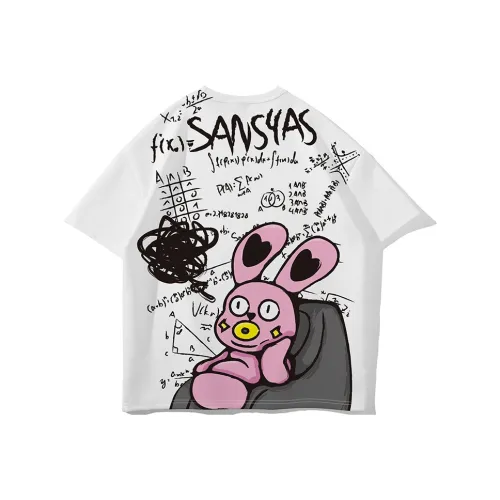 SANSYAS T Shirts Unisex White